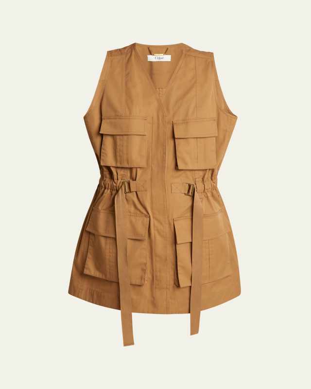 Belted Utilitarian Vest